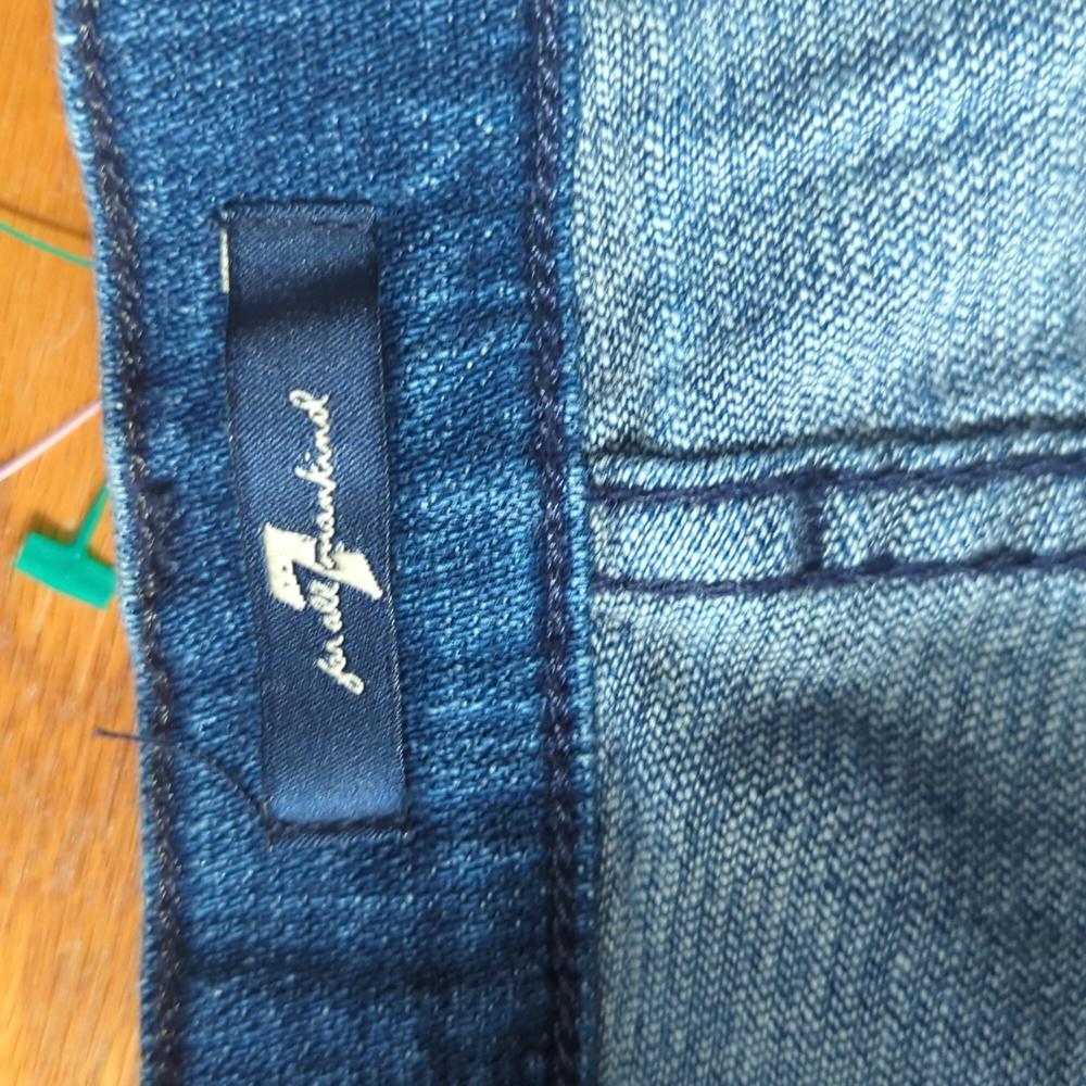 7 For All Mankind Wide Leg Cropped Jeans 25 - Picture 4 of 6